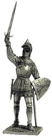 Миниатюра из металла 141. Французский рыцарь, XIV в. EK Castings