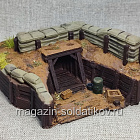 Макет полевого штаба, в росписи 1/72 (530-123) (530-123)