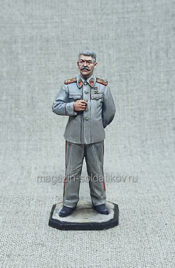 Миниатюра из олова Сталин Иосиф Виссарионович (1878-1953), 54 мм, Студия Большой полк (ИЛ1159.14.01.54) (ИЛ1159.14.01.54 )