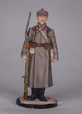 Миниатюра в росписи Красноармеец РККА в зимней походной форме. 1941 г. СССР, 1:32, Сибирский партизан - фото