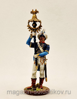 Миниатюра из олова Музыкант-бунчуконосец полкового оркеста. Франция, 1804-13 гг, Студия Большой полк