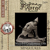 Сборная миниатюра из смолы Wounded Crossbowman,13th c. 54 mm Medieval Forge Miniatures - фото