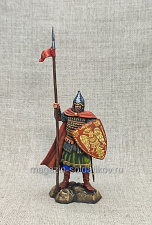 Миниатюра из олова Знатный русский воин, Ледовое побоище, 54 мм, Студия Большой полк - фото