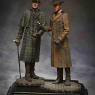 Сборные фигуры из металла Шерлок Холмс и Доктор Ватсон (2 фигуры) 54 мм, Chronos miniatures
