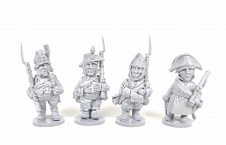 Фигурки из смолы Суворовские походы №1, набор из 4 шт, 50 мм, Баталия миниатюра