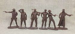 Солдатики из мягкого резиноподобного пластика Ковбои №4, набор 6 шт, 1/32 Soldiers. Есть