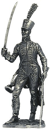 Миниатюра из металла 113. Трубач 5-го гусарского полка, 1812 г. EK Castings