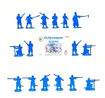 Солдатик из пластика Выбранецкая пехота (16 фигурок, синий) 1:32, Уфимский солдатик - фото