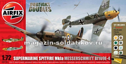 Сборная модель из пластика А Самолеты DOGFIGHT Spitfire Bf-109 (1/72) Airfix (50135) (50135)