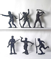 Солдатик из пластика 602-241 Трапперы Н 6 шт ДЗИ 15 см (цвет варьируется) - фото