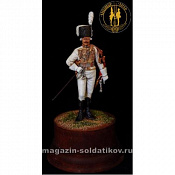 Сборная миниатюра из металла Офицер Лейб-гусарского полка 1799 г., 1:30, Оловянный парад - фото