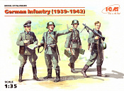 Сборные фигуры из пластика Немецкая пехота 1939-1942 гг. (1/35) ICM - фото