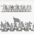 Солдатики из пластика Игровой состав набора: Пехота армии Петра I (8+12 шт, серебро) 52 мм, Солдатики ЛАД
