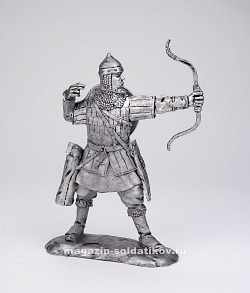 Миниатюра из олова Русский воин с луком, 54 мм Новый век