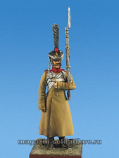 Сборная миниатюра из металла Русский гренадер 1812, 54 мм, Chronos miniatures - фото