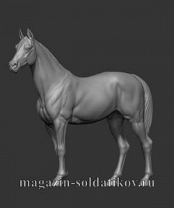 Сборная фигура из металла Лошадь, №3 54 мм, Chronos miniatures