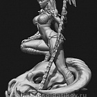 Сборная миниатюра из смолы The Girl & the Dragon Skull, First Legion
