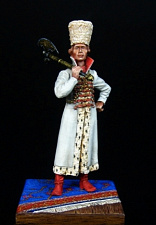 Сборная миниатюра из металла Телохранитель царя (Рында) XVI-XVII вв, 54 мм, Chronos miniatures - фото