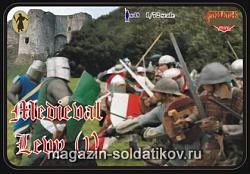 Солдатики из пластика Средневековые рекруты 1 (1/72) Strelets (М005) (М005)