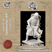 B-54-013 Crossbowman 12th c. 54 mm Medieval Forge Miniatures