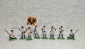 Солдатики из пластика в росписи Австрийские мушкетеры - набор 8 шт., Семилетняя война, Revell - фото