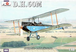 Сборная модель из пластика de Havilland DH.60M Metal Moth учебный самолет Amodel (1/48)