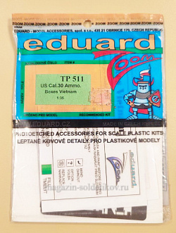 TP511 US Cal.0.30 Ammo. Boxes Vietnam, Eduard (1:35) (QM-147) (QM-147)