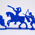 Солдатики из пластика Вильгельм Завоеватель, дополнительный набор (3 шт, синий) 52 мм, Солдатики ЛАД