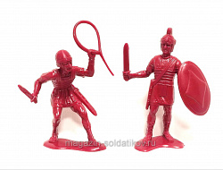 Roman Soldiers (2 pcs - Dark red) large 6 inch figures Marx (PL-6186R) (PL-6186R )