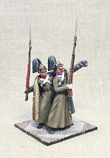 Миниатюра из олова Смена караула, Россия 1850-е гг., 54 мм, Студия Большой полк - фото