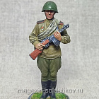 Гвардии красноармеец с ППШ, 1943-45 гг. СССР, 54мм, Красный фронт, 54 мм (КФ-021) (КФ-021)
