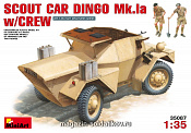 Сборная модель из пластика Разведывательный бронеавтомобиль Динго Мк.1а с экипажем MiniArt (1/35) - фото