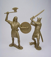 Сборные фигуры из пластика Варвары, набор из 2-х фигур №3 (золотистые, 150 мм) АРК моделс - фото