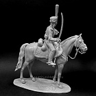 Сборная миниатюра из металла Обер-офицер конных полков Полтавского ополчения, 1812-14, 54 мм, Chronos miniatures