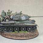 Диорама с моделью T-34/85 «Прорыв!» (1:35) Магазин Солдатики