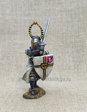 Миниатюра из олова Тевтонский рыцарь 1240 г, 54 мм, Студия Большой полк - фото
