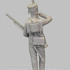 Сборная миниатюра из смолы Сержант гренадерской роты 21-го егерского полка, 1812 г, 75 мм, Аванпост