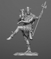 Сборная миниатюра из металла Индийский бог Шива, 54 мм, Chronos miniatures - фото