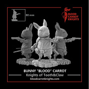 Сборная фигура из смолы Кролик-дуэлянт (80 мм) Blood Carrot Knights - фото
