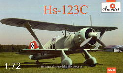 72248 Henschel Hs 123C пикирующий бомбардировщик Amodel (1/72)