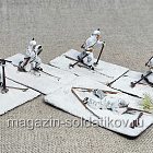530-121 Советские лыжники - 5 шт., набор в росписи 1/72 (530-121 н5шт) (530-121 н5шт)