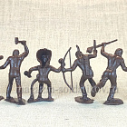 Солдатики из пластика Индейцы, набор из 8 фигур, 65 мм АРК моделc