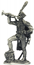 Миниатюра из металла 065. Трубач армейского гусарского полка, 1812 г. EK Castings - фото