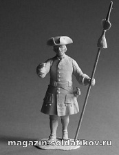 Сборная фигура из смолы Русский офицер армейских полков, 1709-1715, 54 мм, Chronos miniatures - фото