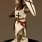 Сборная миниатюра из металла Рыцарь-собрат на службе тевтонского ордена 1242 г, 1:30, Оловянный парад
