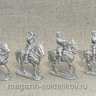 Солдатики из металла Русский гвардейский штаб 1877-1878 гг. (4 фигуры конных) 28 мм АРЕС (RA-42) (RA-42)