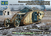 MB72002 Британский танк МК1 Female, 1916 г. Битва на Сомме, 1:72, Master Box