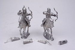Сборные фигуры из металла Половцы (2 всадника) 28 мм. Драбант