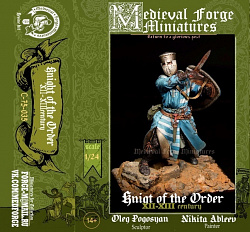 Сборная миниатюра из смолы Knight of the Order XII-XIII century, 75 mm (1:24) Medieval Forge Miniatures