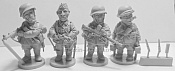 Сборные фигуры из смолы Германская армия (Вермахт №1), комплект шаржевых фигур из 4-х штук - фото